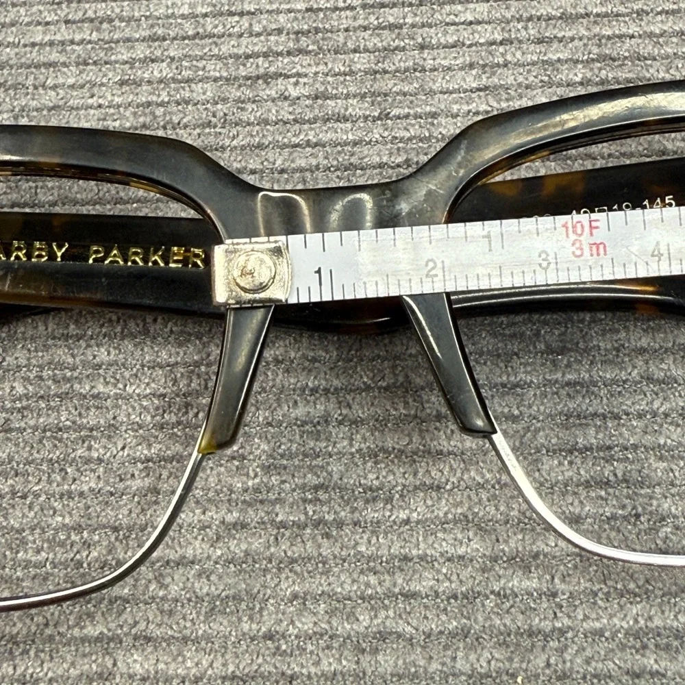Warby Parker Talbot 3200 Tortoise Shell Semi Rimless Y2K Eyeglasses 49-19-145